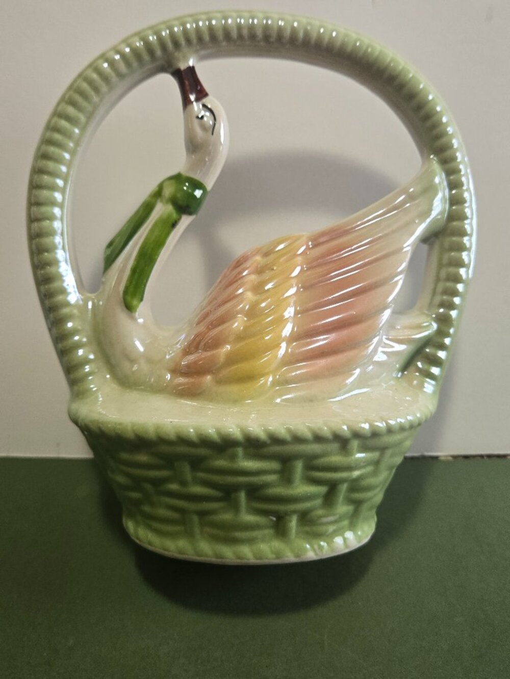 Vintage Lusterware Ceramic Swan